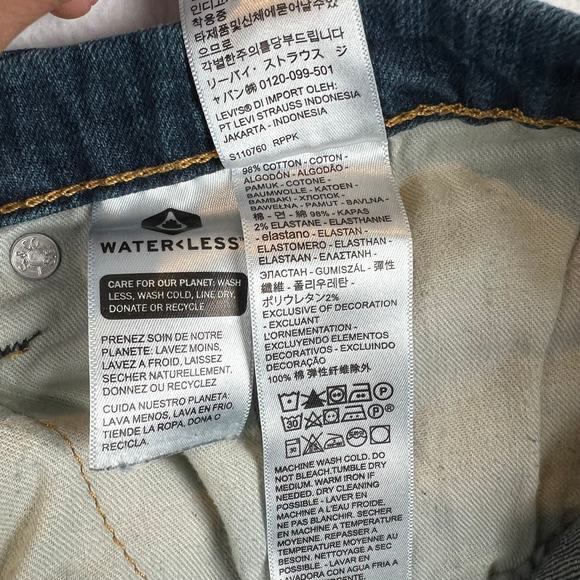 Levis 514 Jeans Mens 36x30 Blue Straight Mid Rise Dark Wash Denim - Picture 5 of 10